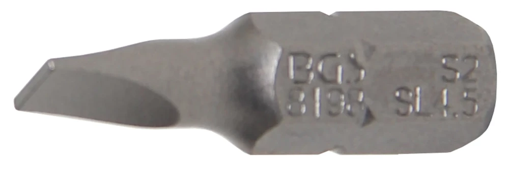 Behajtófej | Hossz 25 mm | Külső hatszögletű 6,3 mm (1/4") | Lapos 4,5 mm