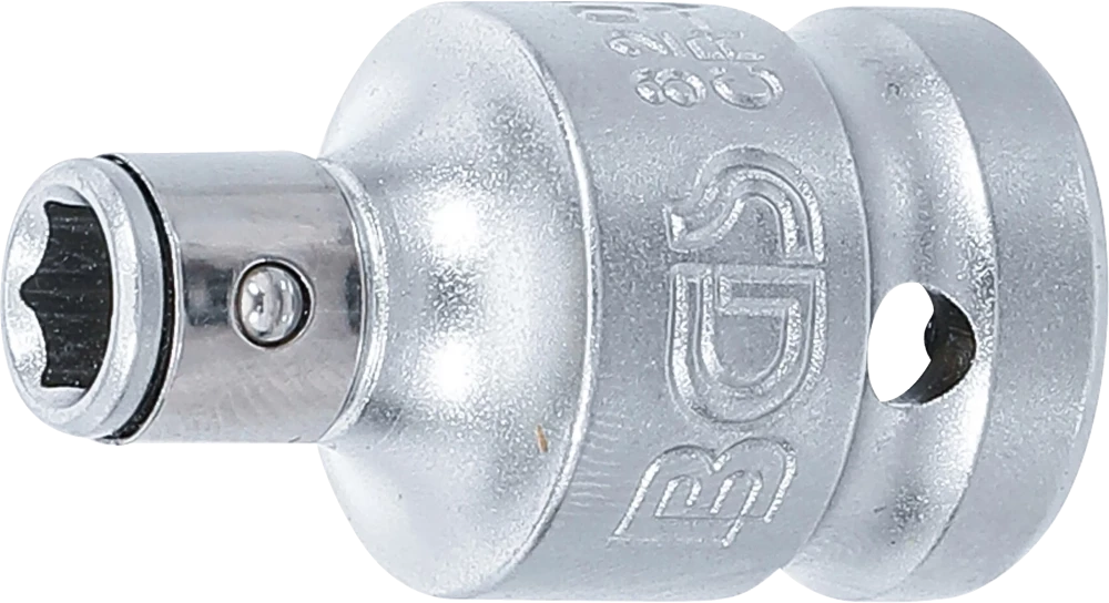 Golyós behajtófej-adapter | Belső négyszögletű kulcsnyílású elem 12,5 mm (1/2") | Belső hatszögletű 6,3 mm (1/4")