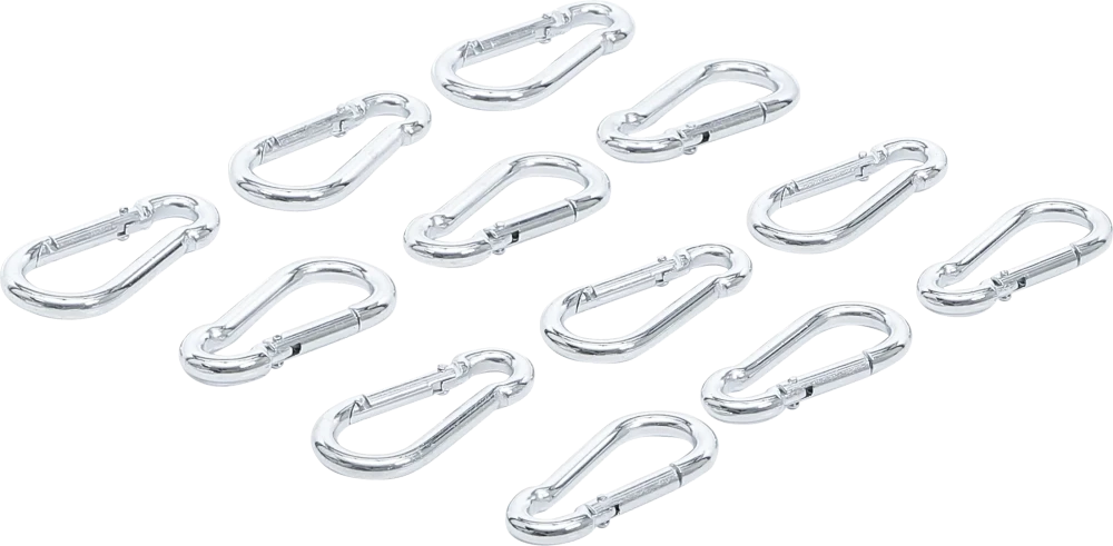 Karabiner készlet | 5 x 50 mm | 12 darabos