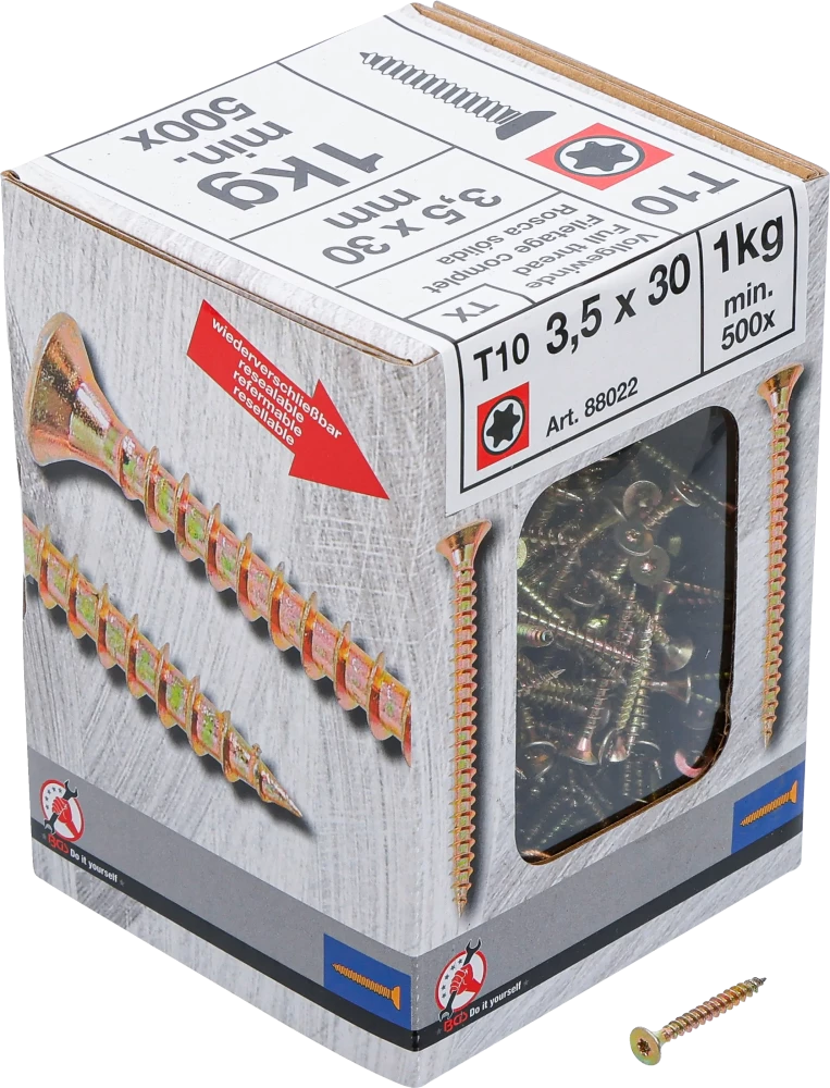 Univerzális csavarok | T-profil (Torx) T10 | 3,5 x 30 mm | 1 kg / 500 db