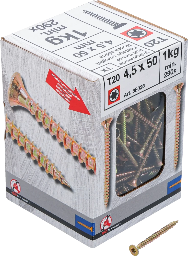 Univerzális csavarok | T-profil (Torx) T20 | 4,5 x 50 mm | 1 kg / 290 db