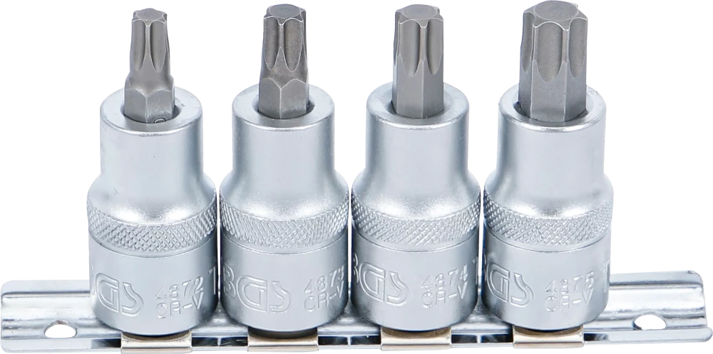 Behajtófej-készlet | 12,5 mm (1/2") | T-profil (Torx) T40 - T55 | 4 darabos