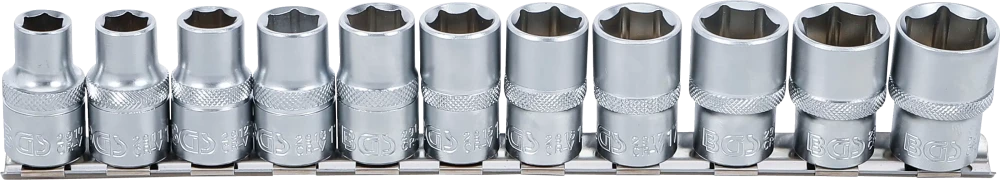 Dugókulcskészlet, hatszögletű | 12,5 mm (1/2") | 10 - 21 mm | 11 darabos