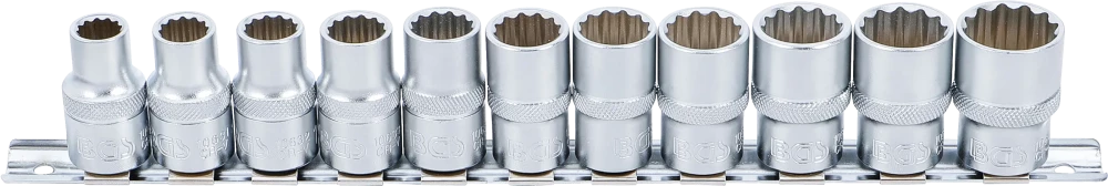 Dugókulcskészlet, tizenkétszögletű | 12,5 mm (1/2") | 10 - 21 mm | 11 darabos