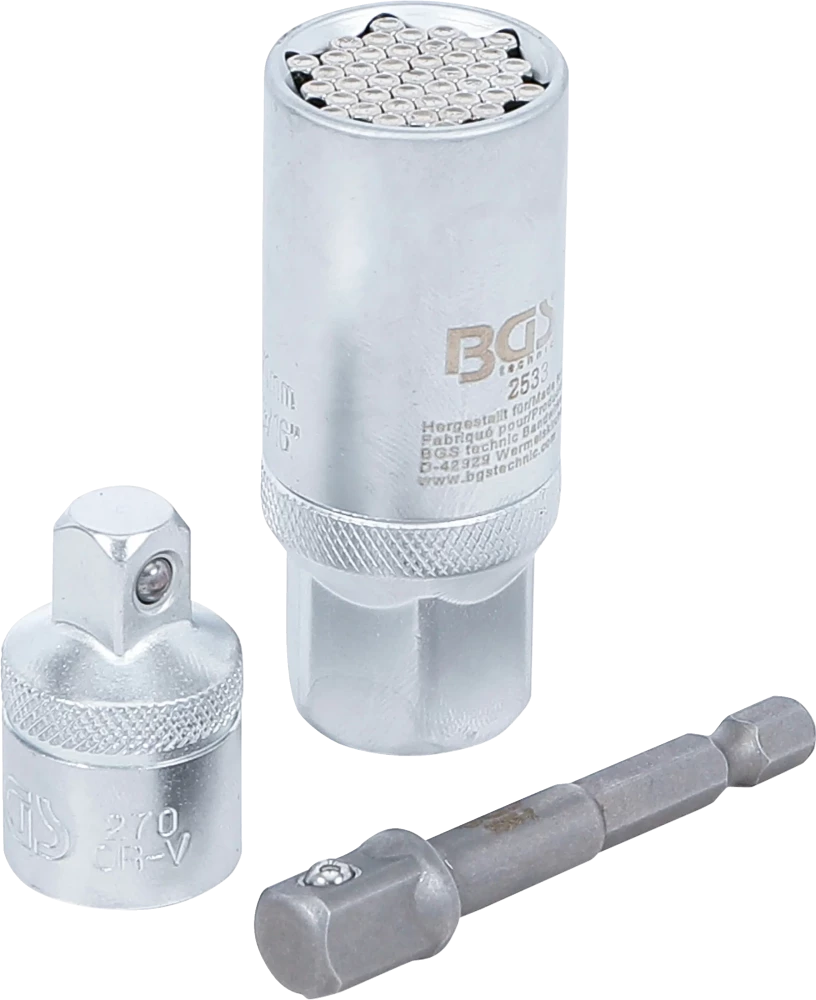 Multi dugókulcs adapterkészlettel | 10 mm (3/8") | 9 - 21 mm | 3 darabos