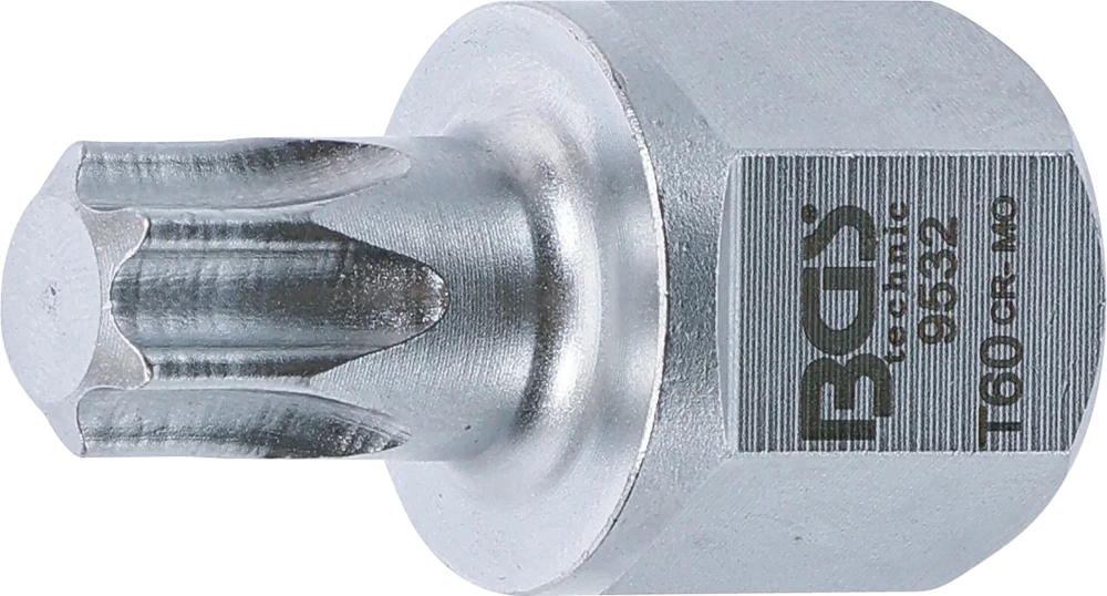 Bordásszíj-behajtófej | 12,5 mm (1/2"), külső hatszögletű 22 mm | T-profil (Torx) T60