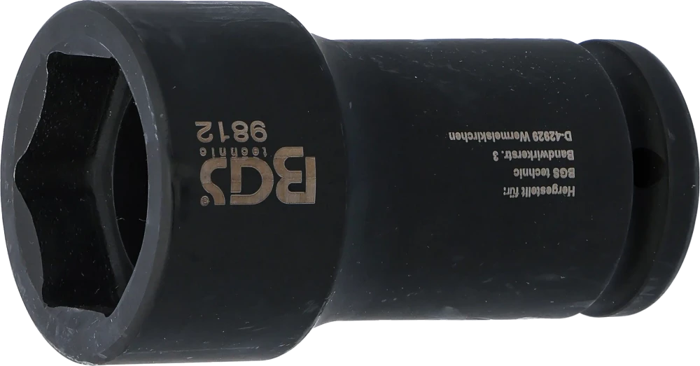 Levegős dugókulcs hatszögletű, mély | 20 mm (3/4") | 38 mm