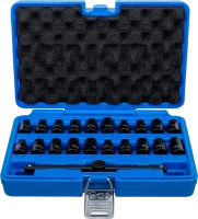 Speciális olajleeresztő-kulcs készlet | 10 mm (3/8") | 21 darabos