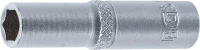 Dugókulcs, hatszögletű, mély | 6,3 mm (1/4") | 7 mm