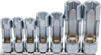 Speciális dugókulcskészlet, hasított | 10 mm (3/8") | 10 - 19 mm | 7 darabos