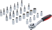 Dugókulcskészlet | 6,3 mm (1/4") | 4 - 13 mm | 27 darabos