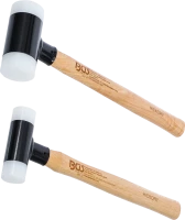 Műanyag kalapács készlet | Hickory nyéllel | visszaütésmentes | Ø 30 / 45 mm | 300 / 550 g | 2 darabos