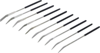 Gyémánt lyukreszelő készlet | hajlított | 140 x 3 mm | 10 darabos