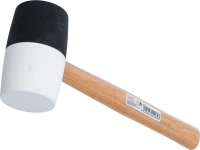 Gumikalapács | Hickory nyéllel | fekete-fehér fejű | Ø 63 mm | 840 g