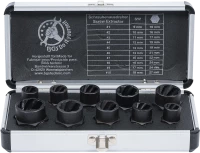 Spirálbites dugókulcskészlet /csavarkiszedő | 10 mm (3/8") / külső hatszögletű | 9 - 19 mm | 10 darabos