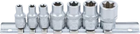 Dugókulcskészlet, E-profil | 6,3 mm (1/4") / 10 mm (3/8") | E6 - E16 | 7 darabos