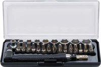Behajtófej- és dugókulcskészlet/Sarokadapter-készlet | 6,3 mm (1/4") | 26 darabos