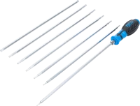 Csavarhúzó készlet cserélhető pengékkel | T-profil (Torx) / T-profil (Torx Plus) furattal | 8 darabos