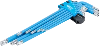 Derékszögű kulcs készlet | T-profil (Torx) / T-profil (Torx) T10 furattal - T50 | 9 darabos