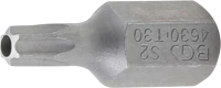 Behajtófej | Hossz 30 mm | Külső hatszögletű 10 mm (3/8") | T-profil (Torx) T30 furattal