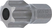Behajtófej | Hossz 30 mm | Külső hatszögletű 10 mm (3/8") | T-profil (Torx) T70 furattal