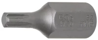Behajtófej | Hossz 30 mm | Külső hatszögletű 10 mm (3/8") | Ékprofil (RIBE) M5