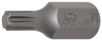 Behajtófej | Hossz 30 mm | Külső hatszögletű 10 mm (3/8") | Ékprofil (RIBE) M6