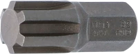 Behajtófej | Hossz 30 mm | Külső hatszögletű 10 mm (3/8") | Ékprofil (RIBE) M12