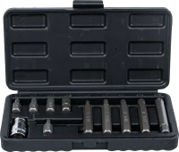 Behajtófej készlet | külső hatszögletű kulcsnyílású hajtás 10 mm (3/8") | Belső bordázattal (XZN) | 11 darabos