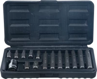 Behajtófej készlet | külső hatszögletű kulcsnyílású hajtás 10 mm (3/8") | Belső hatszögletű | 15 darabos
