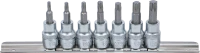 Behajtófej-készlet | 10 mm (3/8") | T-profil (Torx) T15 - T50 | 7 darabos