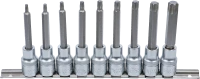 Behajtófej-készlet | 12,5 mm (1/2") | T-profil (Torx) | 9 darabos