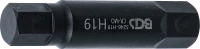 Behajtófej | Hossz 100 mm | Külső hatszögletű 22 mm | Belső hatszögletű 19 mm