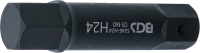 Behajtófej | Hossz 100 mm | Külső hatszögletű 22 mm | Belső hatszögletű 24 mm