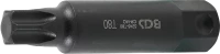 Behajtófej | Hossz 100 mm | Külső hatszögletű 22 mm | T-profil (Torx) T80