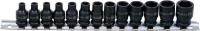 Levegős dugókulcskészlet hatszögletű | 6,3 mm (1/4") | 4 - 14 mm | 13 darabos