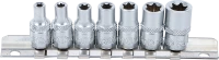 Dugókulcskészlet, E-profil | 6,3 mm (1/4") | E4 - E11 | 7 darabos