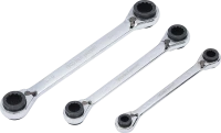 Ratschen-Ringschlüssel-Satz | 4-in-1 | SW 8 x 9 - 18 x 19 mm
