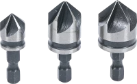 Süllyesztő bit készlet | HSS | 6,3 mm (1/4") | 12 - 16 - 19 mm | 3 darabos