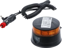 Akkus forgó jelzőfény| sárga | mágnessel | 12 V / 24 V | Ø 130 mm