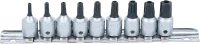 Behajtófej-készlet | 6,3 mm (1/4") | TS-profil (Torx Plus) furattal TS10 - TS50 | 9 darabos