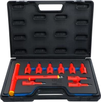 VDE-behajtófej készlet | 12,5 mm (1/2") | T-profil (Torx) T20 - T55 | 10 darabos
