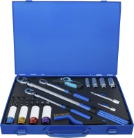 Nyomatékkulcs-készlet | 6,3 mm (1/4"), 10 mm (3/8"), 12,5 mm (1/2") | 31 darabos
