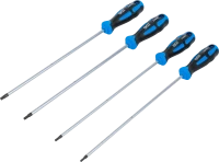 Csavarhúzó készlet | extra hosszú | T-profil (Torx) | T15 - T30 | 4 darabos