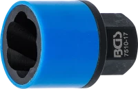 Spirálbites dugókulcsbetét /csavarkiszedő | Külső hatszögletű 17 mm | 17 mm
