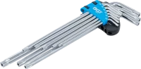 Derékszögű kulcs készlet | extra hosszú | TS-profil (Torx Plus) TS10 - TS50 | 9 darabos