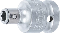 Golyós behajtófej-adapter | Belső négyszögletű kulcsnyílású elem 12,5 mm (1/2") | Belső hatszögletű 6,3 mm (1/4")