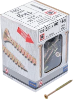 Univerzális csavarok | T-profil (Torx) T25 | 5,0 x 80 mm  | 1 kg / 150 db