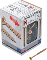 Univerzális csavarok | T-profil (Torx) T25 | 6,0 x 80 mm  | 1 kg / 100 db