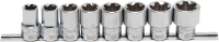 Dugókulcskészlet, T-profil Plus (Torx Plus) | 12,5 mm (1/2") | 18EP - 32EP | 8 darabos